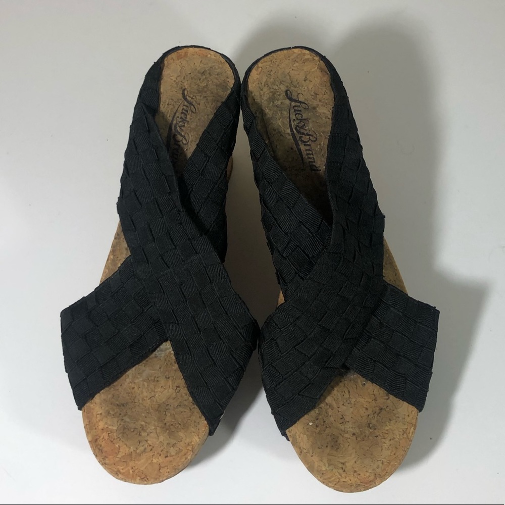 Black Lucky Brand Sandals Size 7